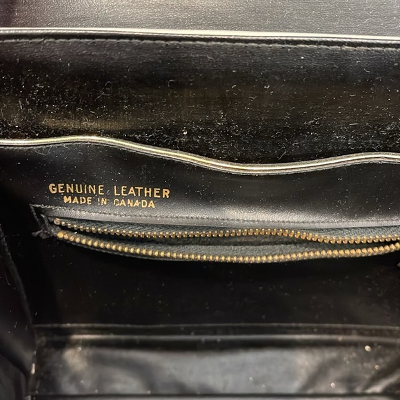 Genuine grey Leather small handheld bag - Picture 5 of 10